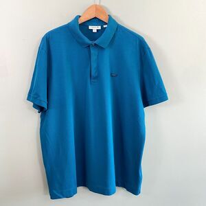 Lacoste Polo Shirt Pique Regular Fit Crocodile Cotton Stretch Mens 7 XXL Blue